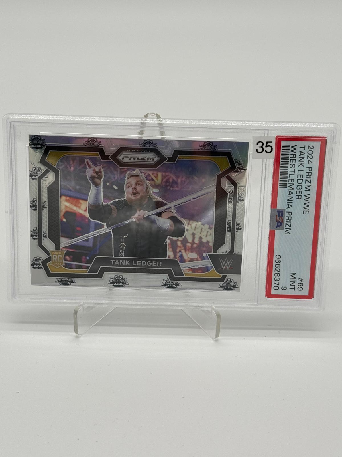 2024 Panini Prizm WWE Tank Ledger Wrestlemania Prizm PSA 9