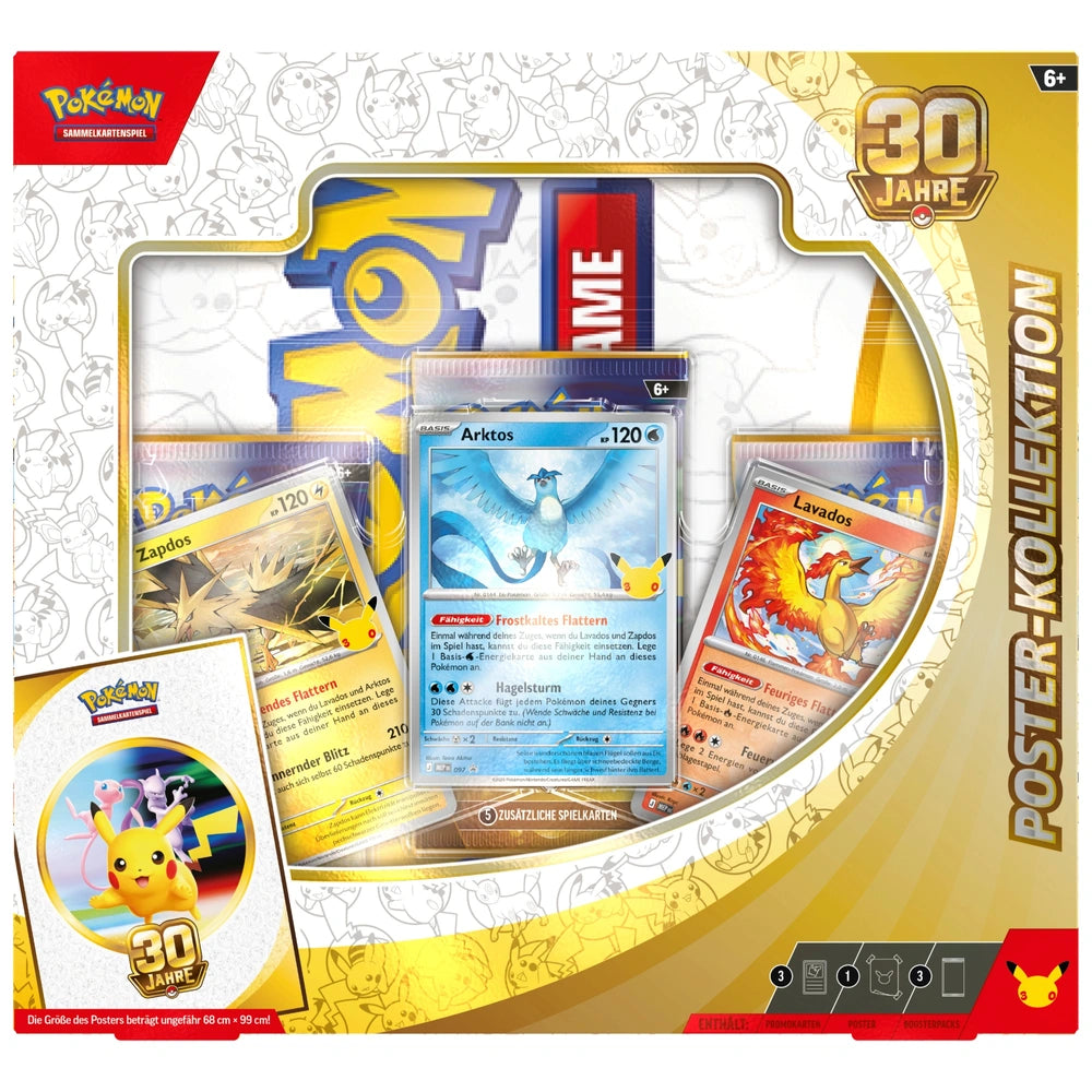 Pokémon 30 Jahre Poster Kollektion Deutsch – Pokémon TCG Jubiläums-Kollektion