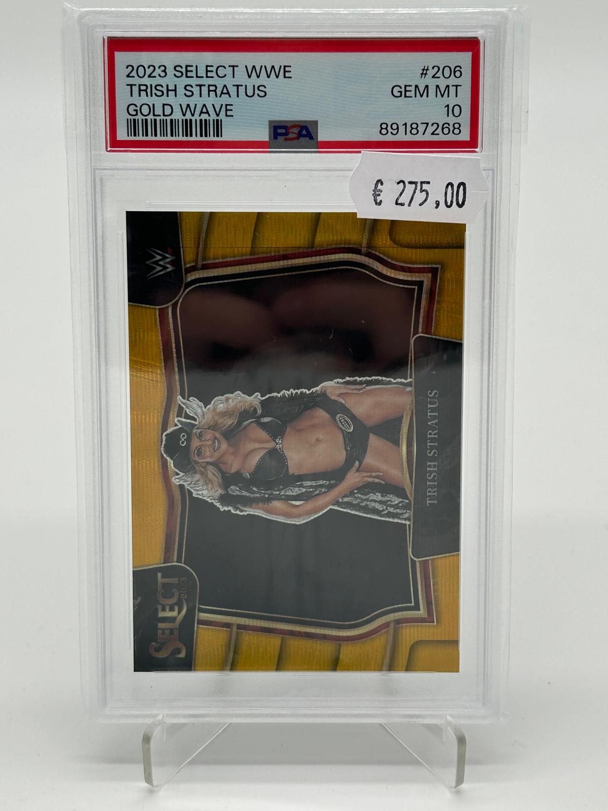 2023 Panini Select WWE Trish Stratus Gold Wave /10 PSA 10