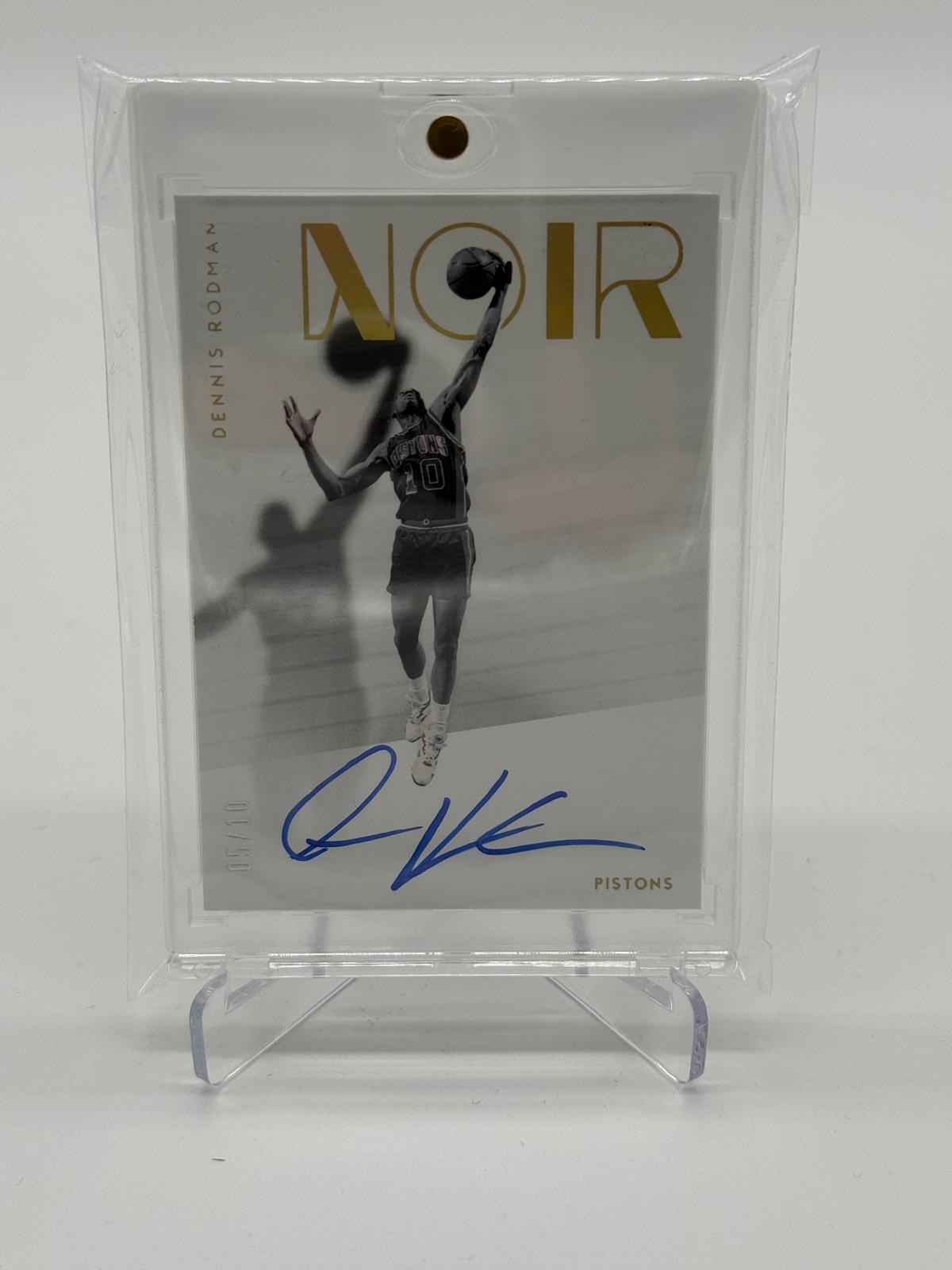 2018-19 Panini Noir Basketball Dennis Rodman on-Card Auto /10