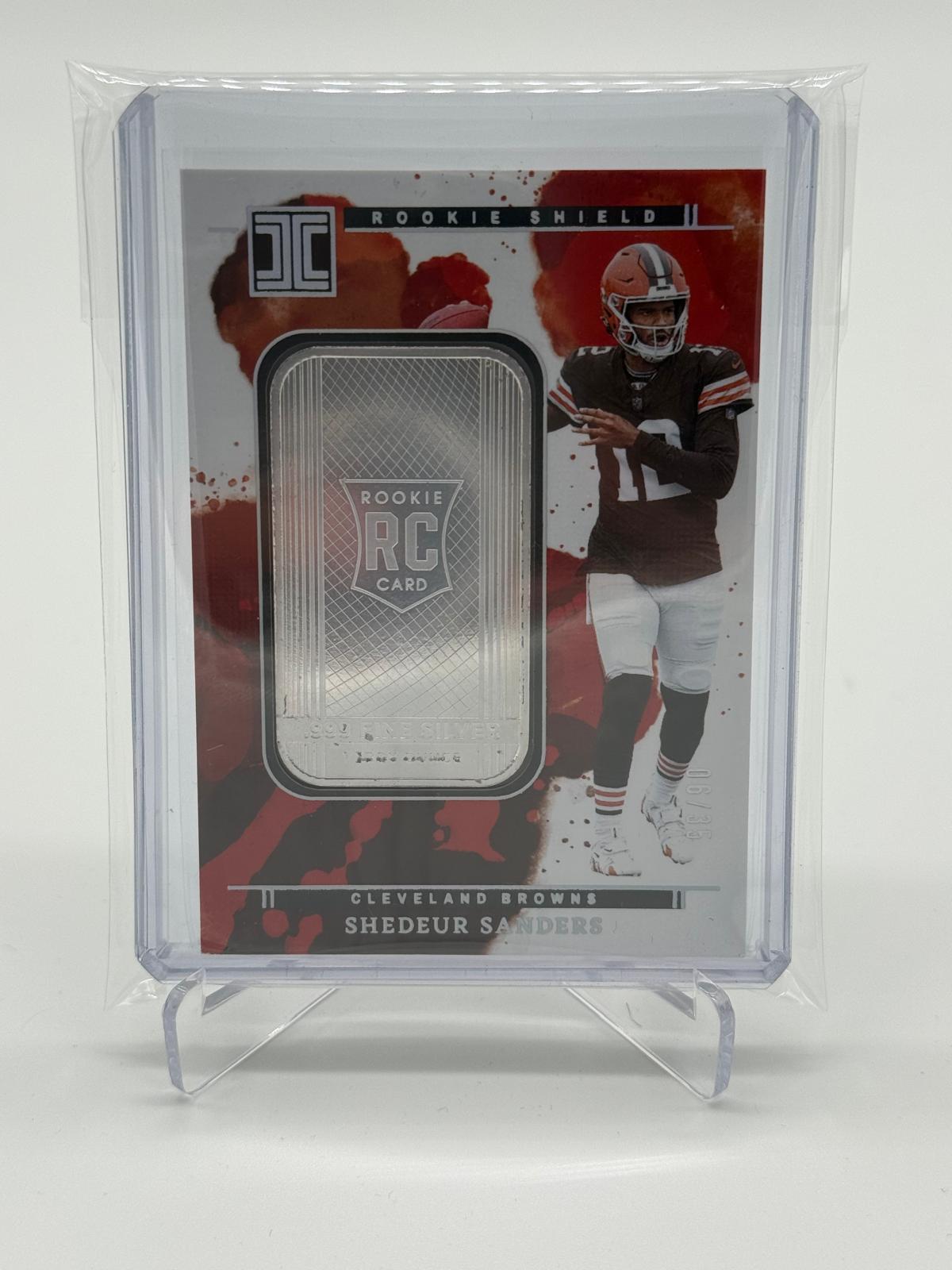 2025 Panini Impeccable Football Shedeur Sanders RC Silver Rookie Shield /35