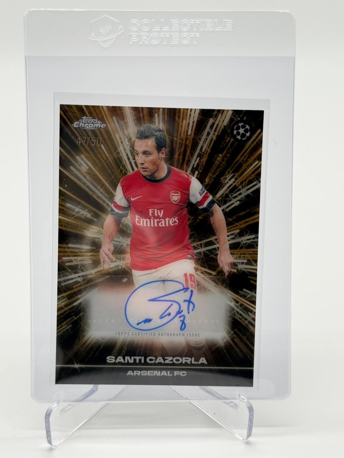 2026 Topps Chrome UCC Santi Carola Black Lazer Autogramm 47/50