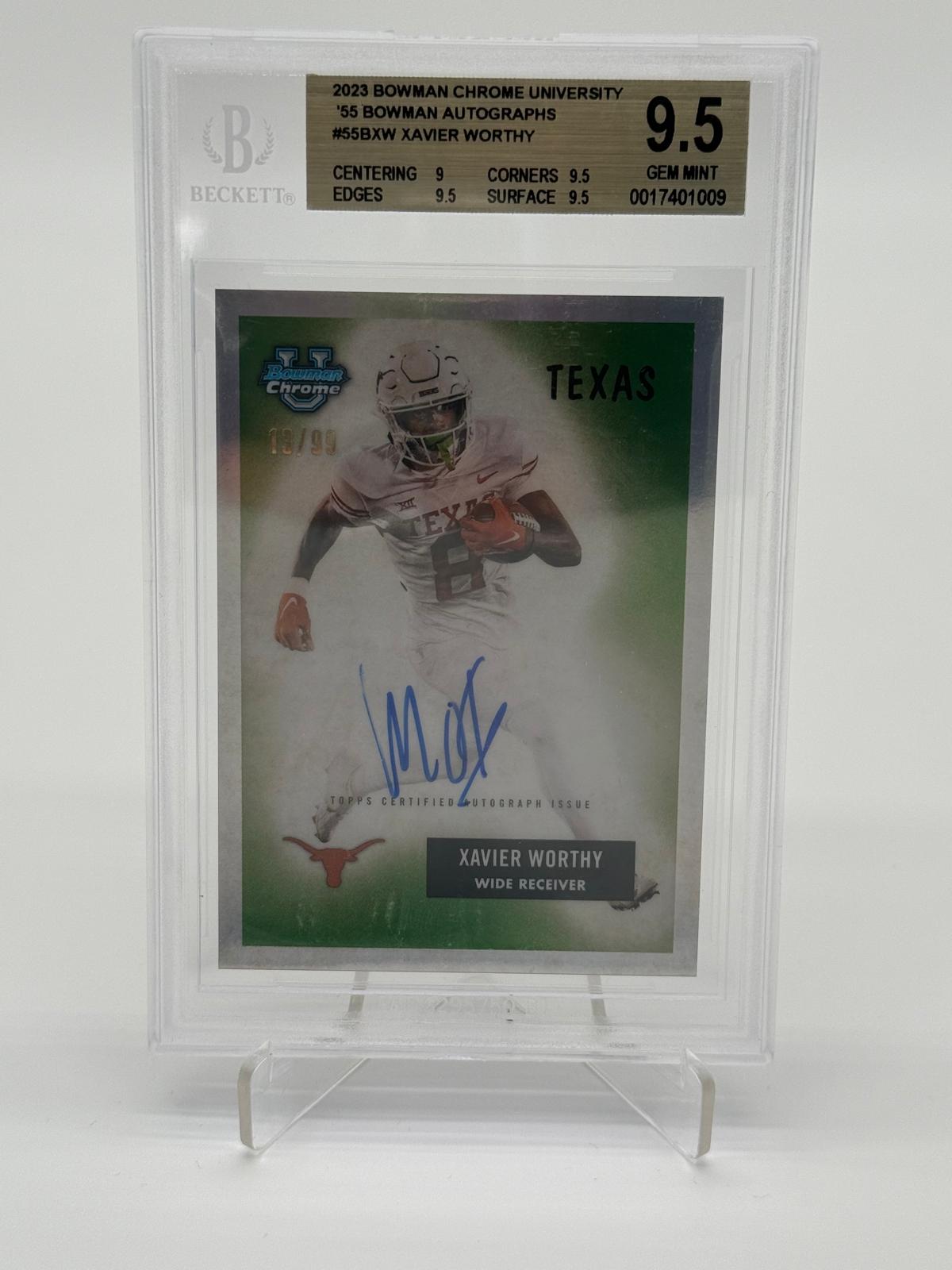 2023 Bowman Chrome University '55 Bowman On Card Auto 13/99 BGS 9.5