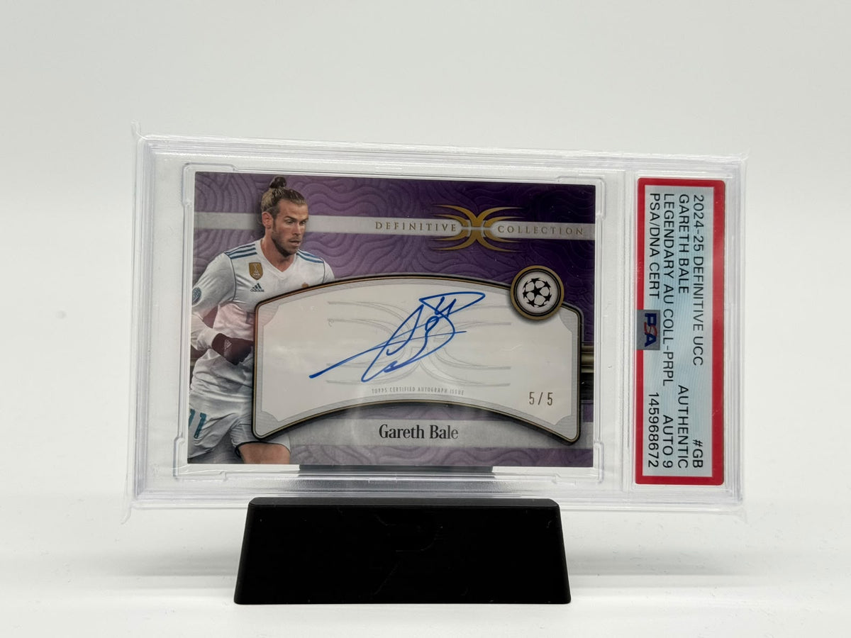 2024-25 Topps Definitive UCC Gareth Bale Auto 5/5 PSA 9