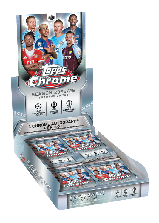 1x EINZELPACK 2025-26 Topps Chrome UCC Hobby Box (LIVEBREAK)
