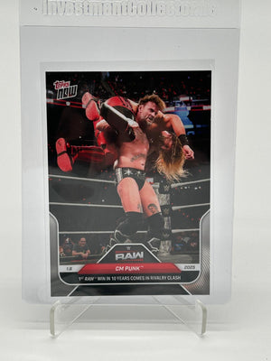 2025 Topps Now CM Punk 1st Win in 10 Years Comes in Rivalry Clash