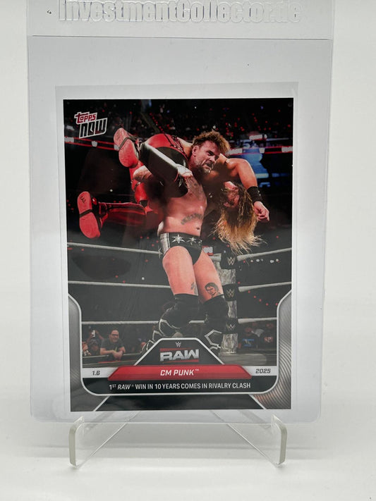 2025 Topps Now CM Punk 1st Win in 10 Years Comes in Rivalry Clash