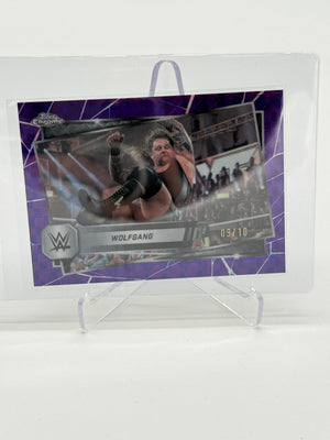 2025 Topps Chrome WWE Wolfgang Purple Geometric /10