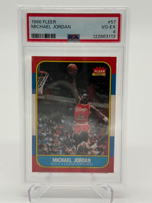 1986 Fleer Michael Jordan RC PSA 4