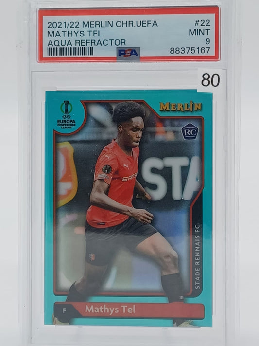 2021-22 Topps Merlin Chrome - Mathys Tel /199 PSA9