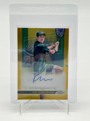 2024 Topps Chrome Tennis Kei Nishikori Auto /50 Gold
