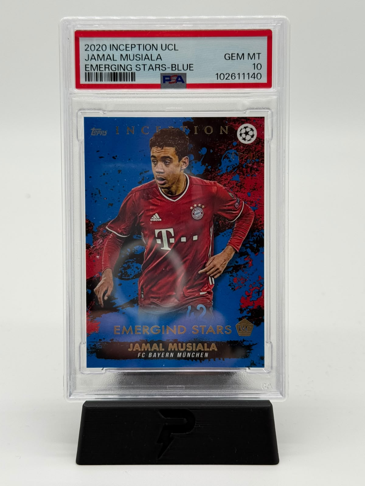 2020 Topps Inception UCL Jamal Musiala 47/49 PSA 10