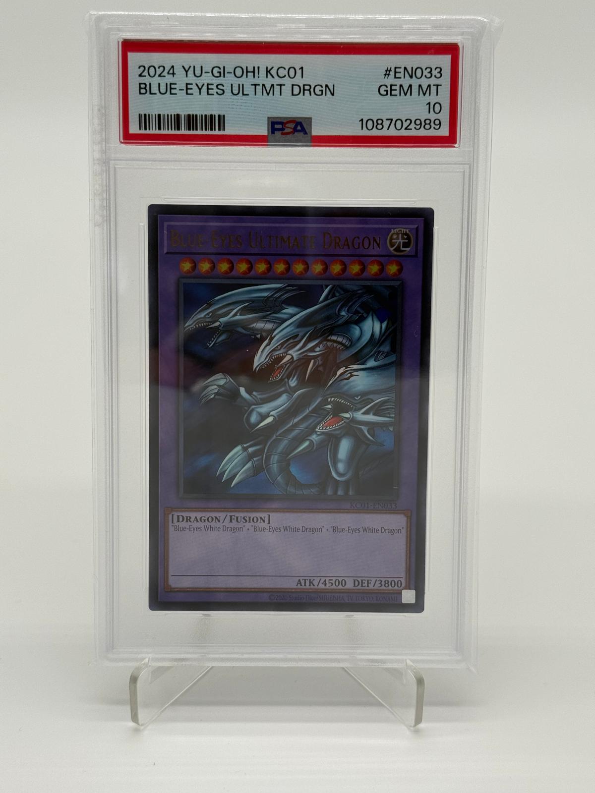 2024 YU-GI-OH! KC01-EN033 Blue-Eyes Ultimate Dragon PSA 10