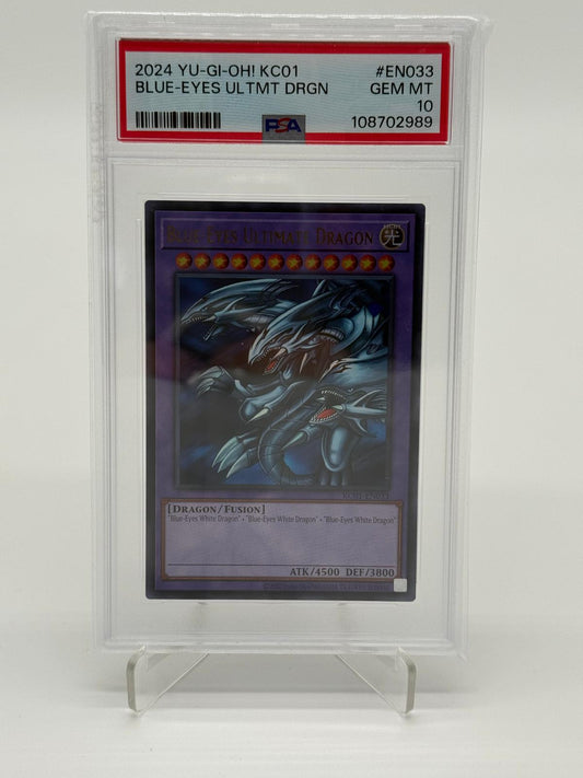 2024 YU-GI-OH! KC01-EN033 Blue-Eyes Ultimate Dragon PSA 10