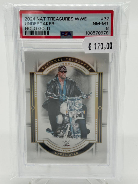 2024 Panini National Treasures Undertaker /10 Holo Gold PSA 8
