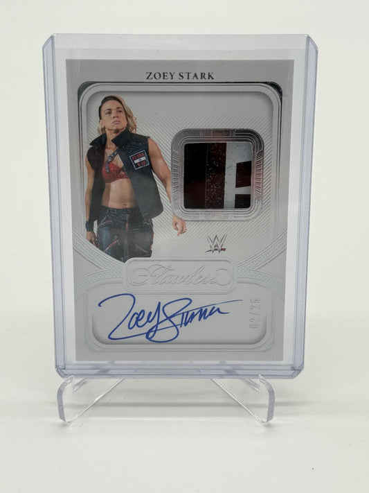 2024 Panini Flawless WWE Zoey Stark Patch On Card Autograph 02/25