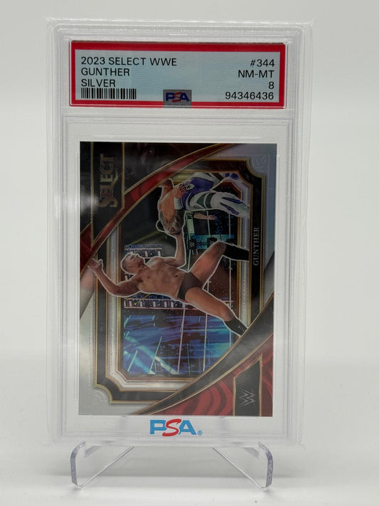 2023 Panini Select WWE Gunther Silver PSA 8