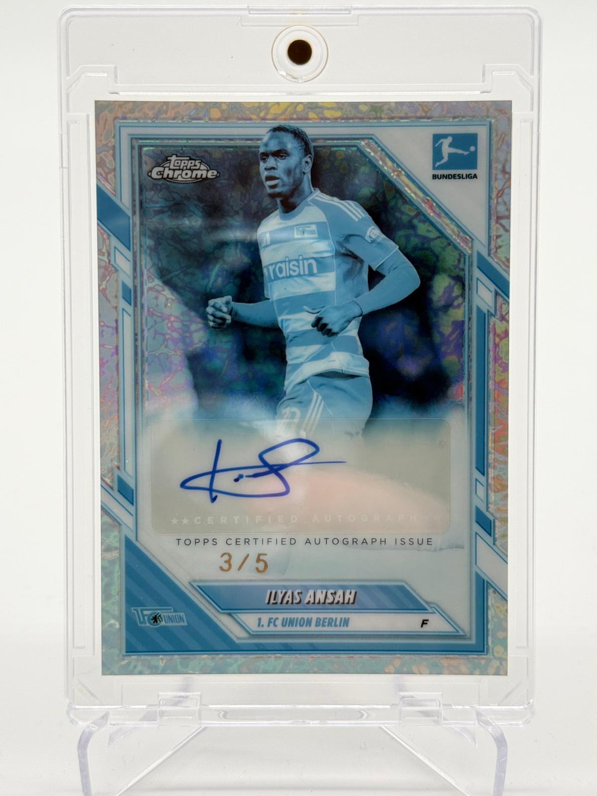 2026 Topps Chrome Bundesliga Frozen Ilyas Ansah Autogramm 3/5