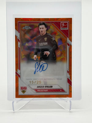 2026 Topps Chrome Bundesliga Sapphire Angelo Stiller Autogramm 15/25