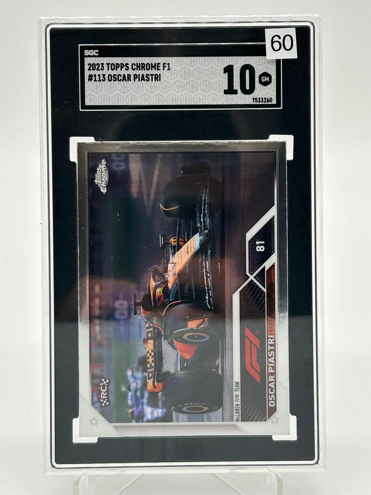 2023 Topps Chrome F1 - Oscar Piastri SGC 10