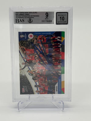 2024 Topps Now UEFA Euro Lamine Yamal On Card Auto BGS 9 Auto 10