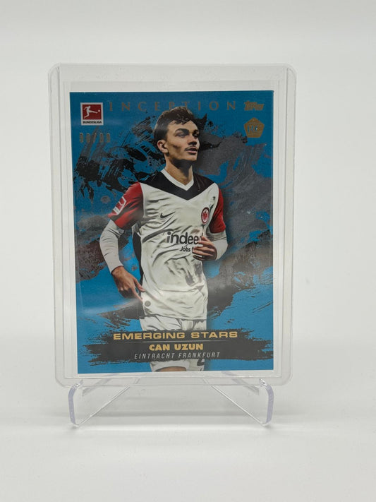 2024-25 Topps Inception Bundesliga Can Uzun RC Blue Emerging Stars 98/99