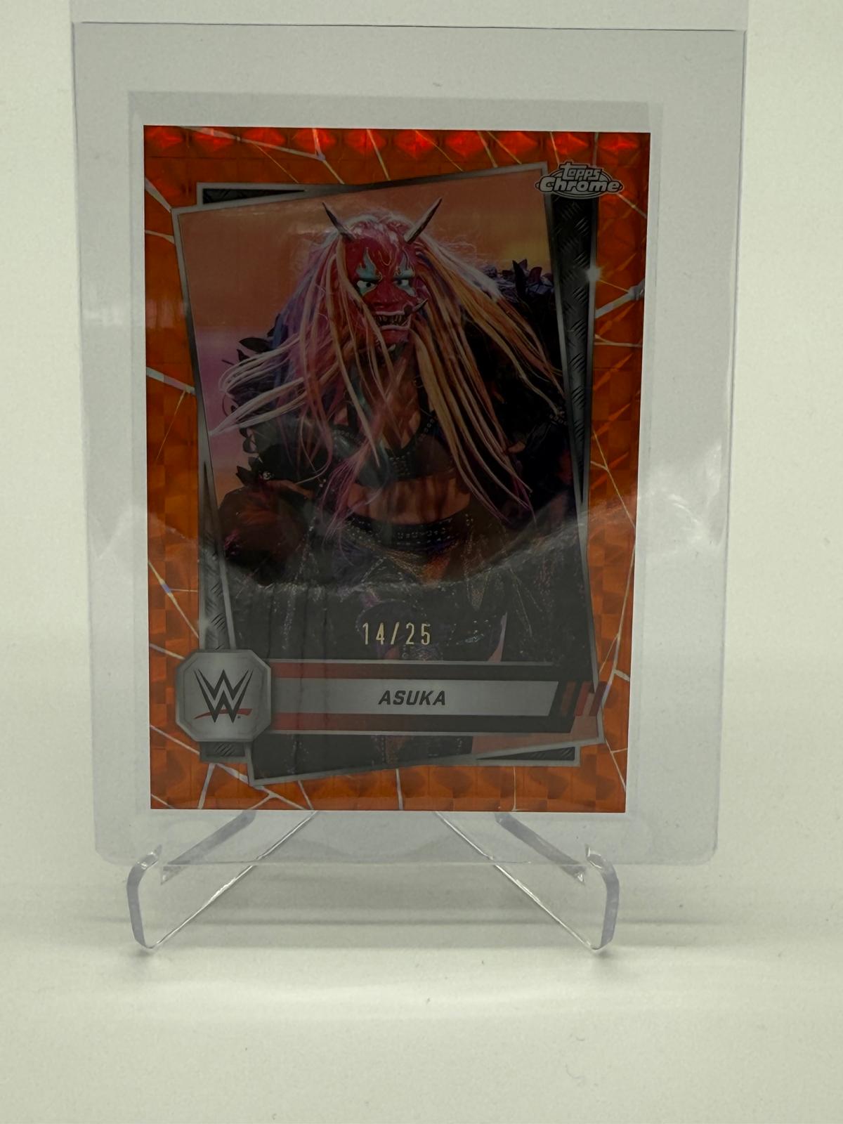 2025 Topps Chrome WWE Asuka Orange Geometric /25