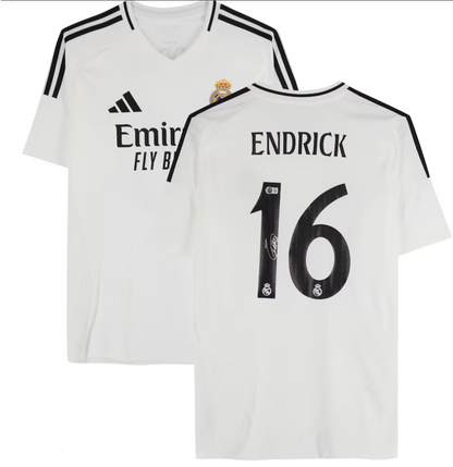 Endrick Real Madrid Autogrphed Fanatics Authentic White Jersey