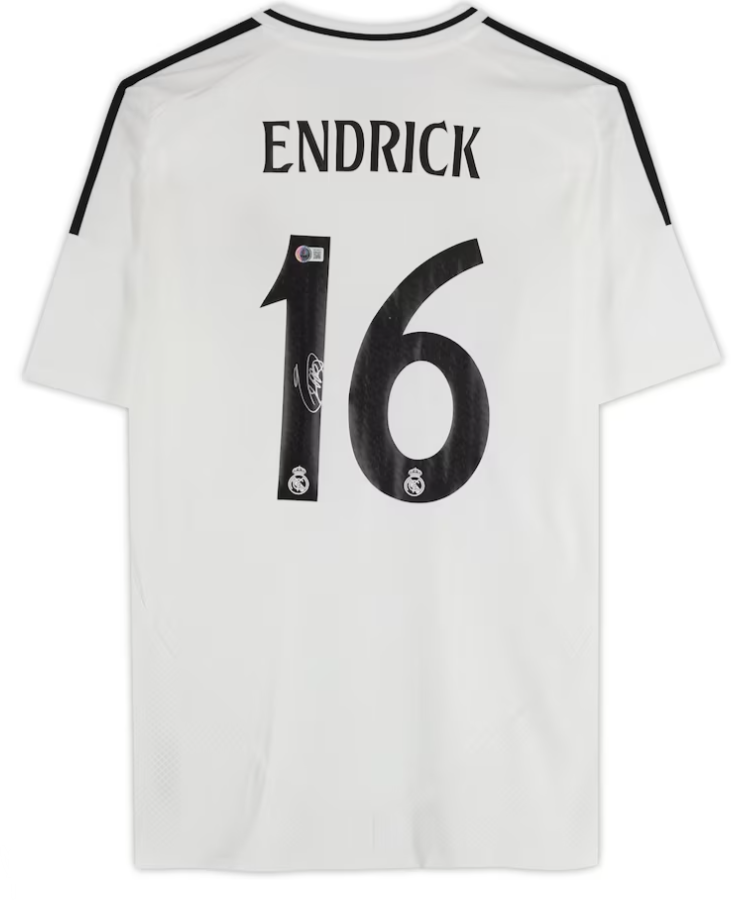 Endrick Real Madrid Autogrphed Fanatics Authentic White Jersey
