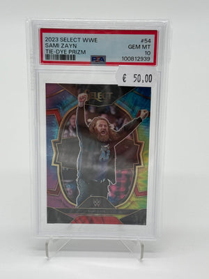 2023 Panini Select WWE Sami Zayn Tie-Dye Prizm /25 PSA 10
