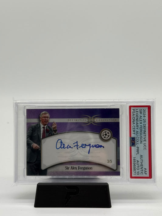 2024-25 Topps Definitive UCC Sir Alex Ferguson Auto 3/5 PSA 10