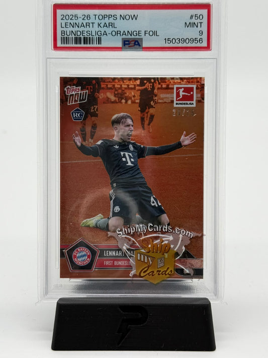 2025-26 Topps Now Bundesliga Lennart Karl 20/25 PSA 9