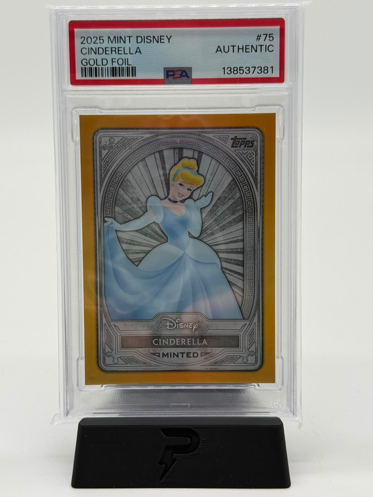 2025 Mint Disney Cinderella Gold Foil 14/50 PSA Authentic