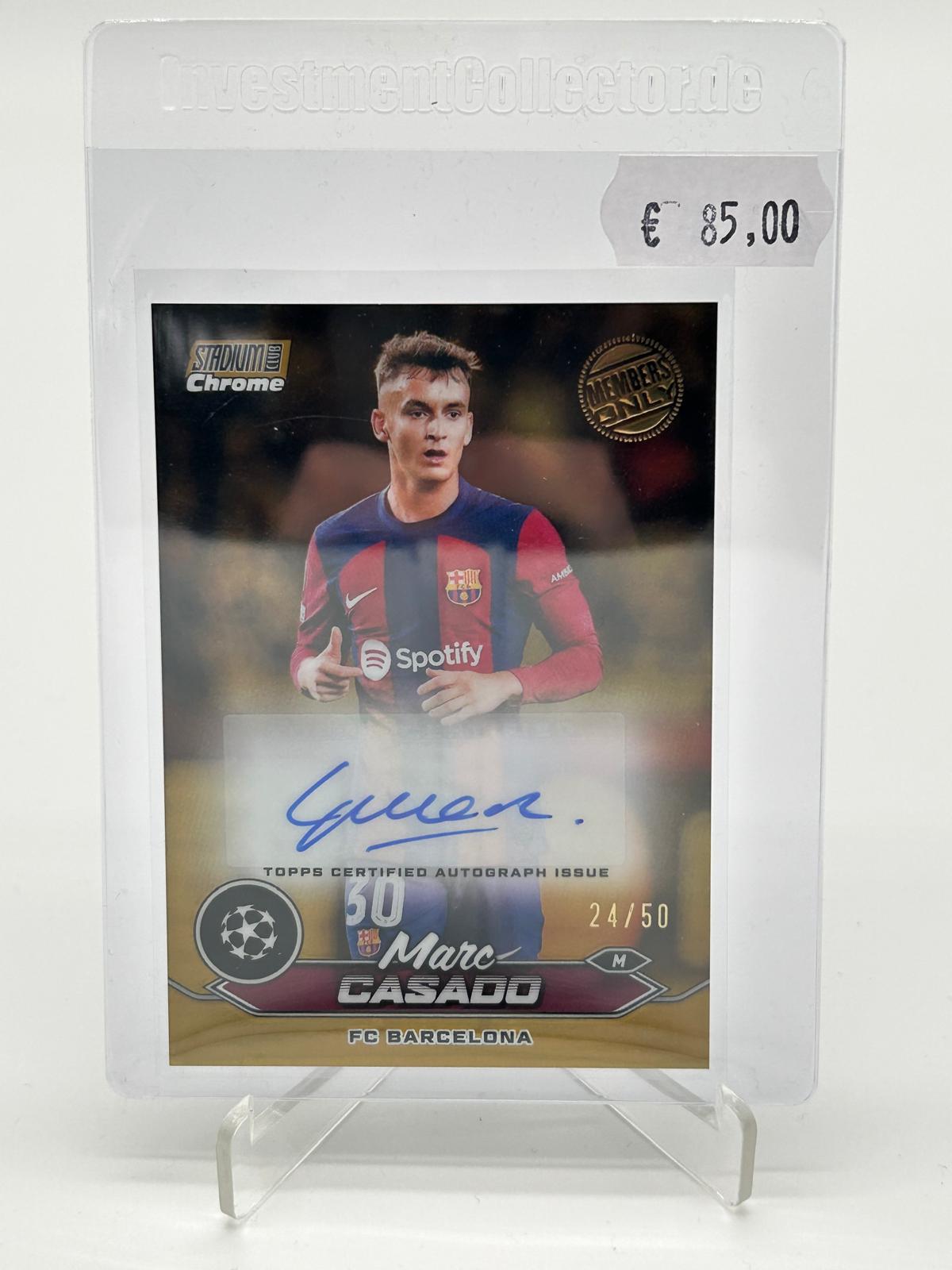 2024 Topps Stadium Club Chrome Marc Casado Auto /50 Members Only