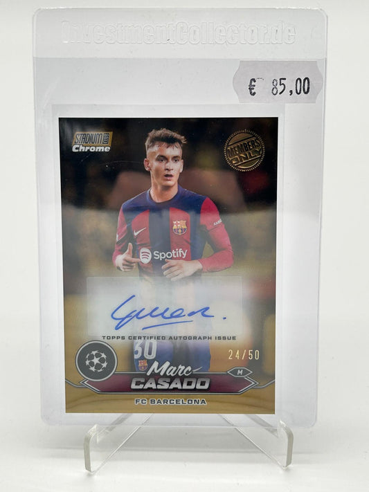 2024 Topps Stadium Club Chrome Marc Casado Auto /50 Members Only