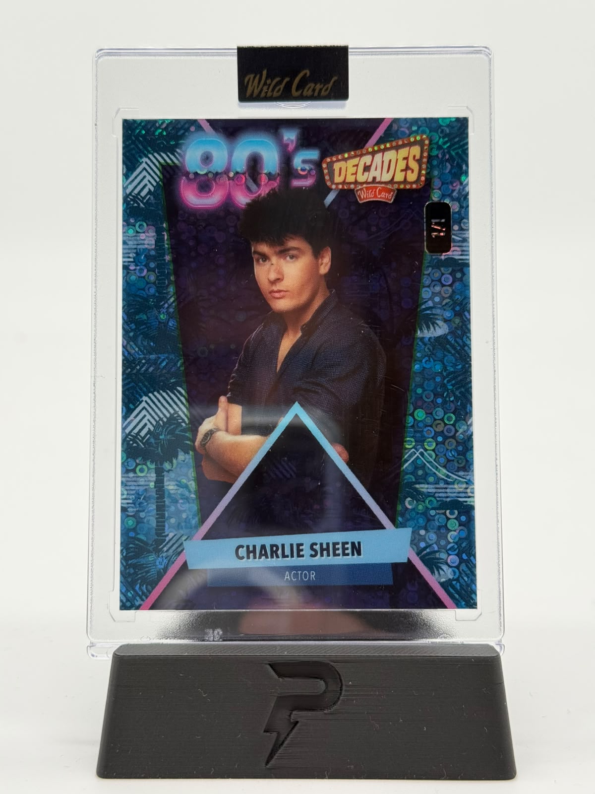 2024 Wild Card Decades Charlie Sheen 80s 1/1 Blue