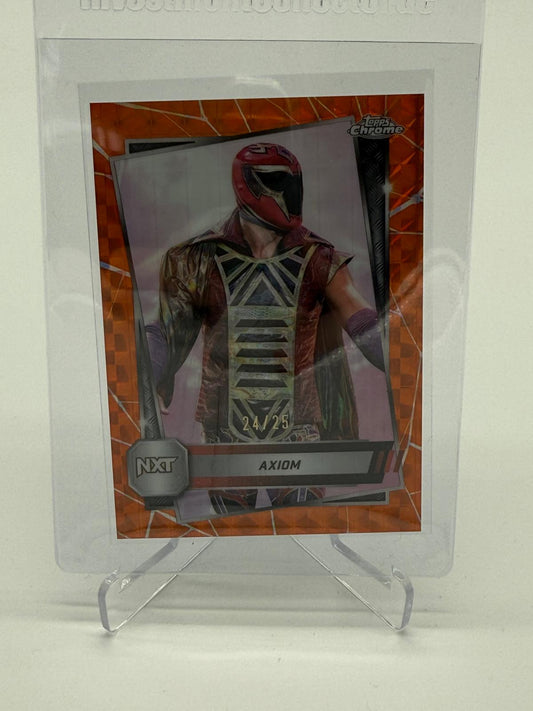 2025 Topps Chrome WWE Axiom Orange Geometric /25