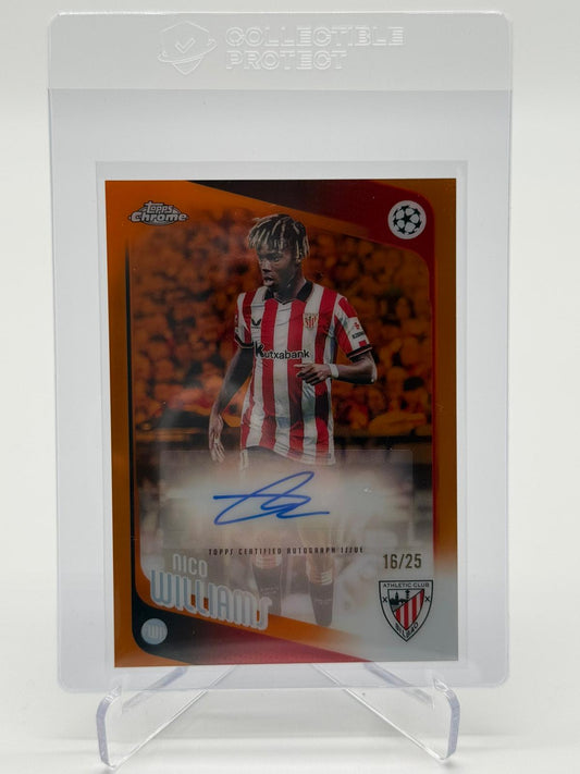 2026 Topps Chrome UCC Nico Williams Autogramm 16/25
