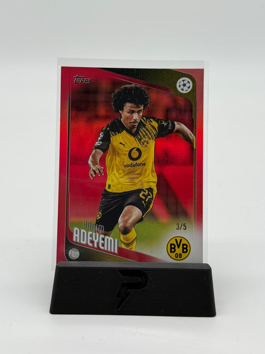 2025-26 Topps UCC Flagship Karim Adeyemi 3/5 Red
