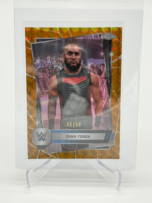 2025 Topps Chrome WWE Tama Tonga Gold Geometric /50