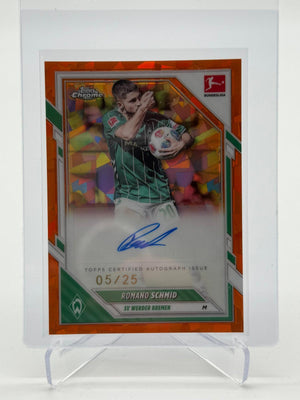 2026 Topps Chrome Bundesliga Sapphire Romano Schmid Autogramm 05/25