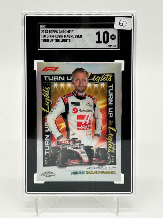 2023 Topps Chrome F1 - Kevin Magnussen Turn up the lights SGC 10