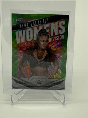 2025 Topps Chrome WWE Lyra Valkyria Womens Division Neon Green Geometric /75