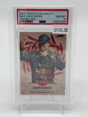 2024 Topps Eccellenza F1 Max Verstappen /10 Trionfo Red PSA 10