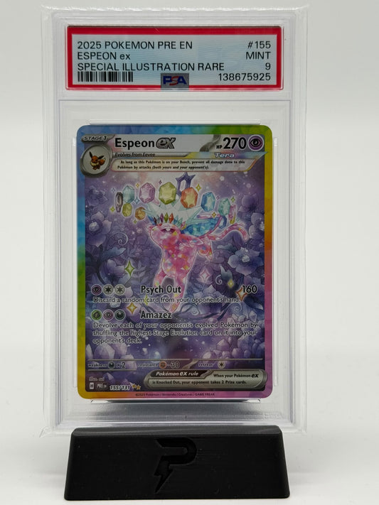 2025 Pokemon Espeon ex #155 PSA 9