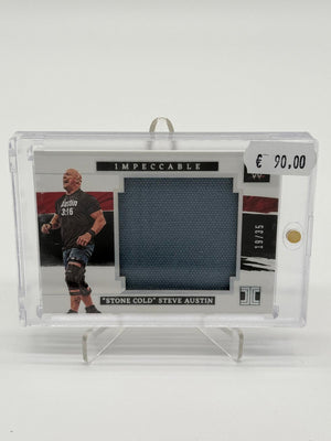 2022 Panini Impeccable WWE "Stone Cold" Steve Austin Jumbo Relic Patch /35