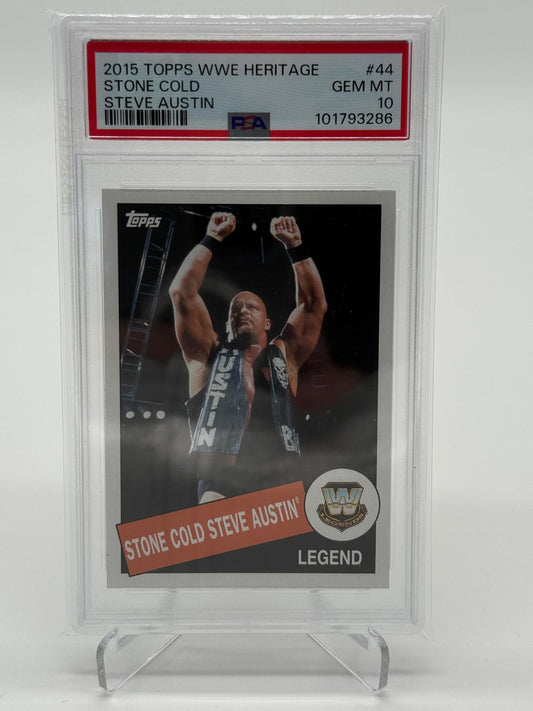 2015 Topps WWE Heritage Stone Cold Steve Austin PSA10