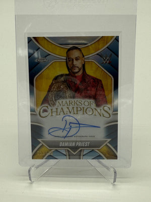 2025 Topps Chrome WWE Damian Priest Auto /150 Marks of Champions